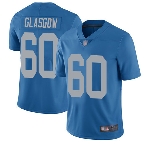 Detroit Lions Limited Blue Men Graham Glasgow Alternate Jersey NFL Football #60 Vapor Untouchable->detroit lions->NFL Jersey